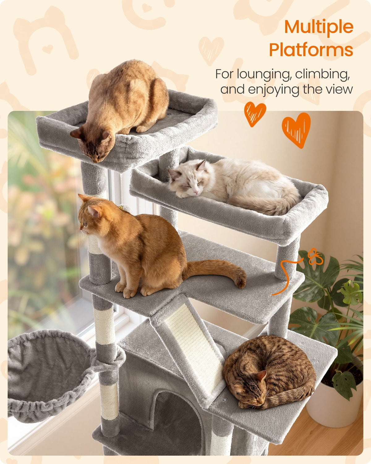 Cat Tree - With Sisal Posts and Perches