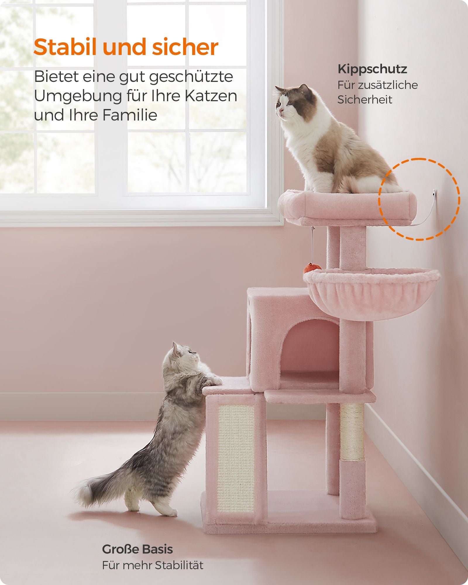 Krabpaal – Groot Platform – Pastelroze