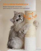 Krabpaal voor grote katten tot 7 kg crèmewit