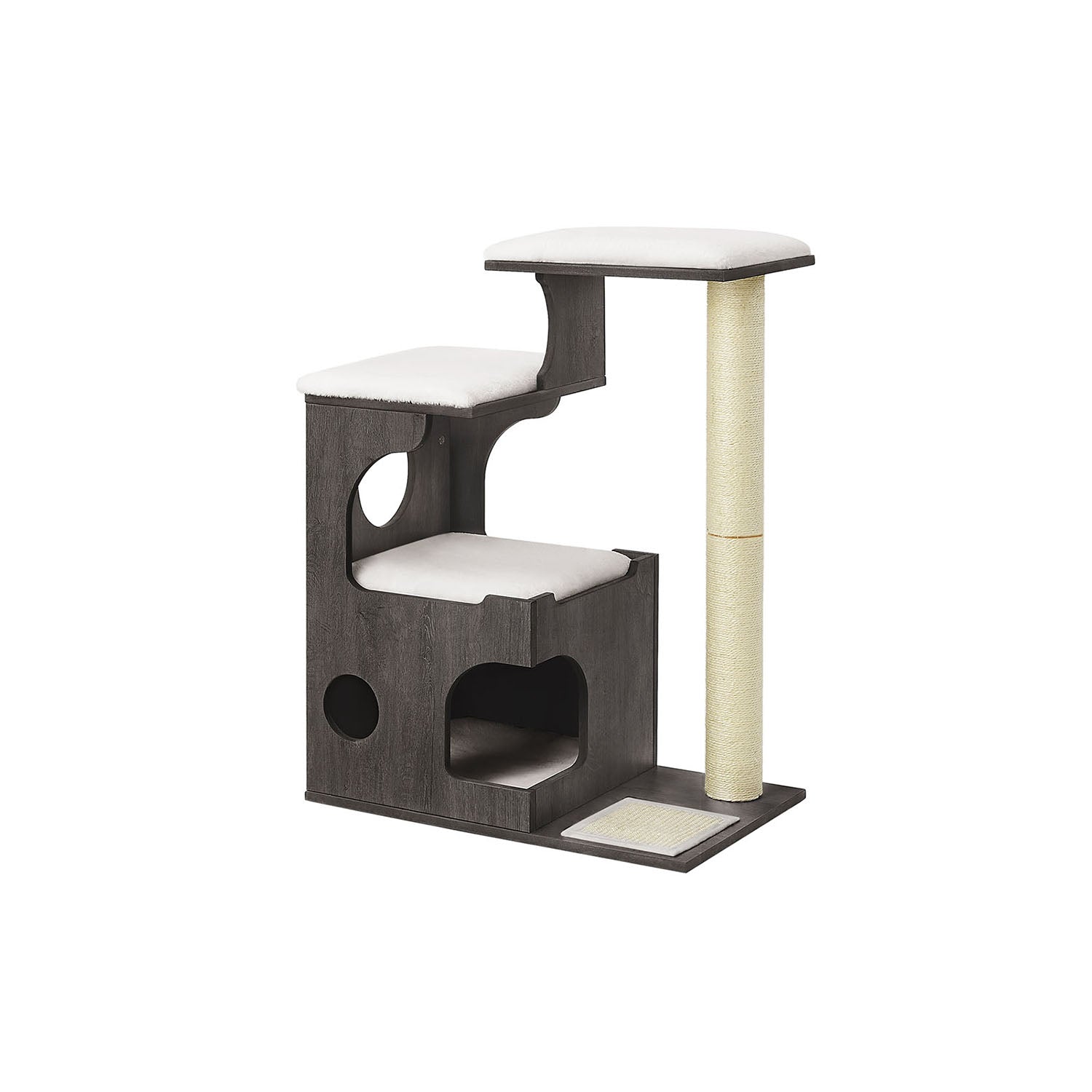 Krabpaal Met Plateaus 50 X 50 X 160 Cm Crème Wit-Beige