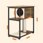 Krabpaal – Met plank en grot – Bruin en zwart