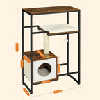 Krabpaal - 2-in-1 meubel - Met plank - Bruin
