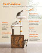 Krabpaal – wasbare kussens – vintage bruin