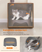 Krabpaal – wasbare kussens – vintage bruin