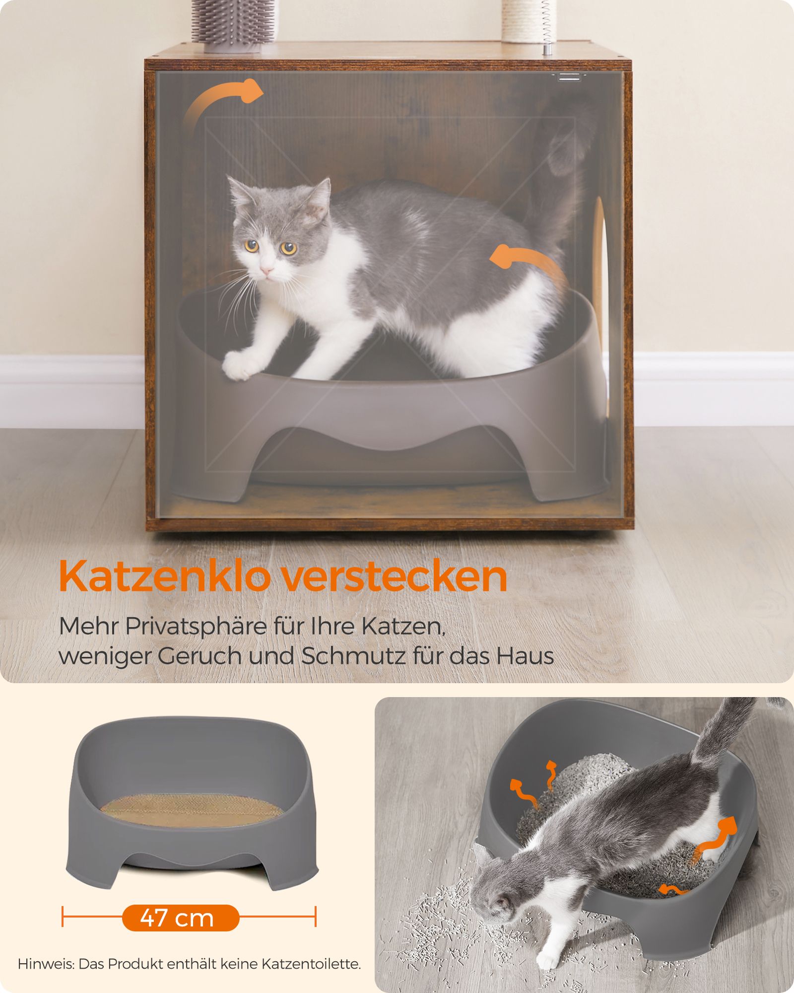 Krabpaal – wasbare kussens – vintage bruin