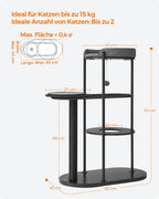 Krabpaal – 111 cm hoog – klassieke zwarte sisalstam