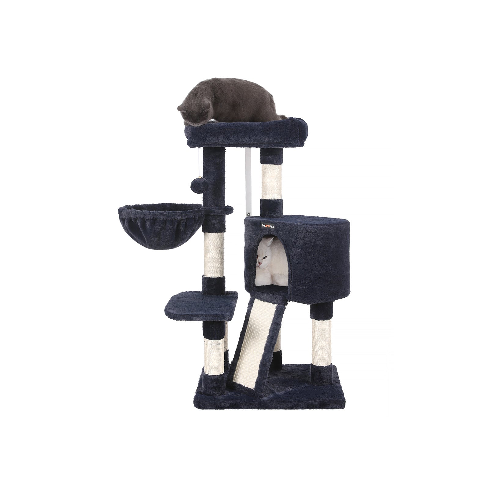 Krabpaal – met zacht pluche en uitkijkplatform – blauw