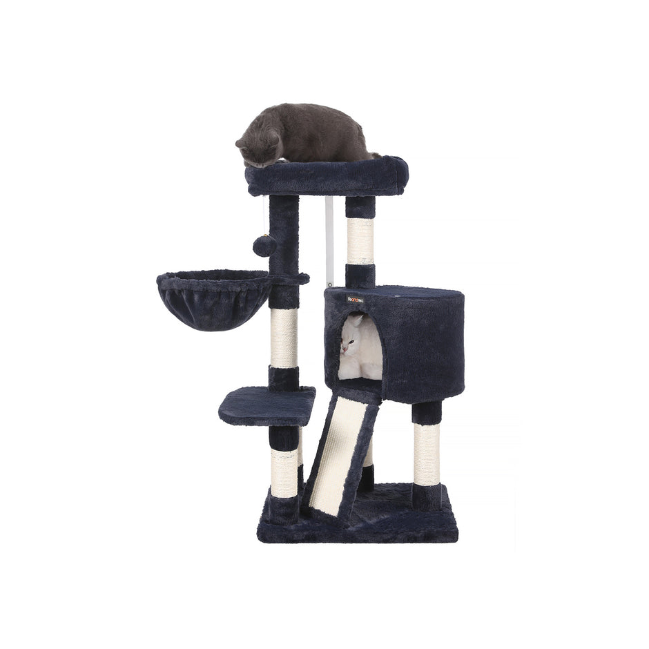 Krabpaal – met zacht pluche en uitkijkplatform – blauw