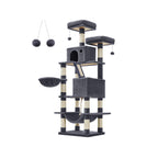 Krabpaal – 168 cm met 2 holen – Grijs en Beige