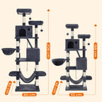 Krabpaal – 168 cm met 2 holen – Grijs en Beige