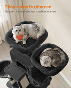 Grote krabpaal – 206 cm hoog – multi-level – inktzwart