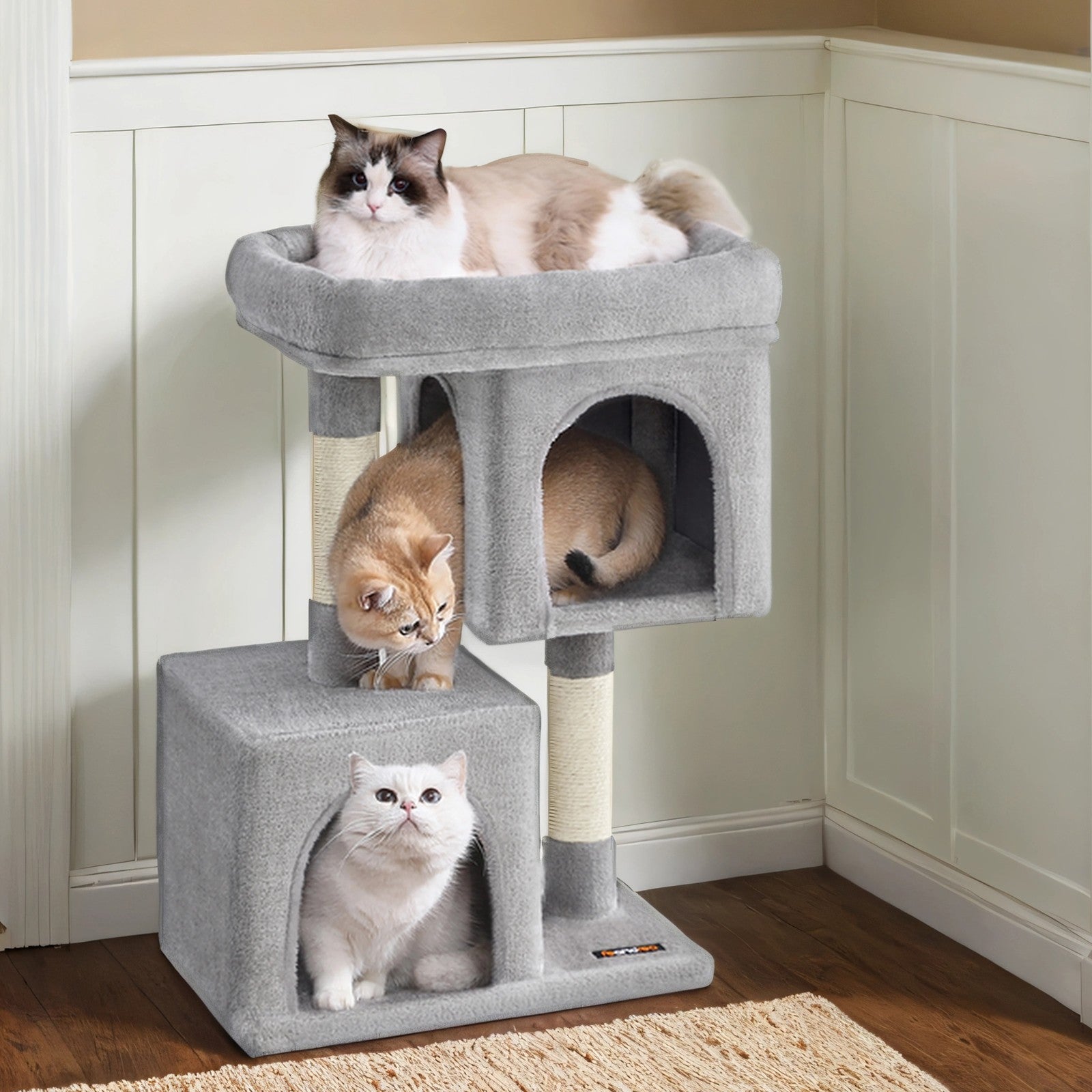 74 cm hoge krabpaal, kattenboom, groot platform