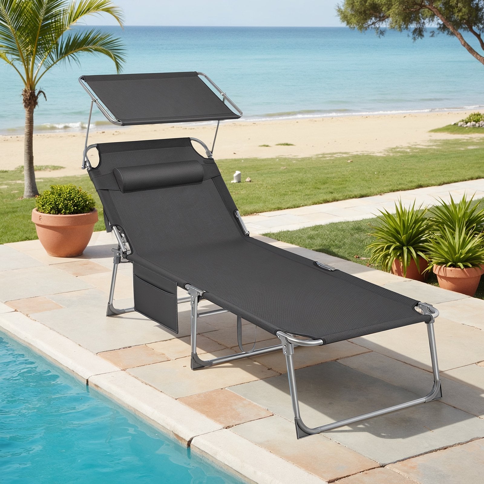 74 cm hoge krabpaal, kattenboom, groot platform