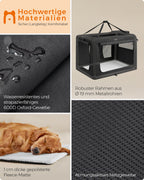 Hondenbox met handvatten – stevig frame – zwart