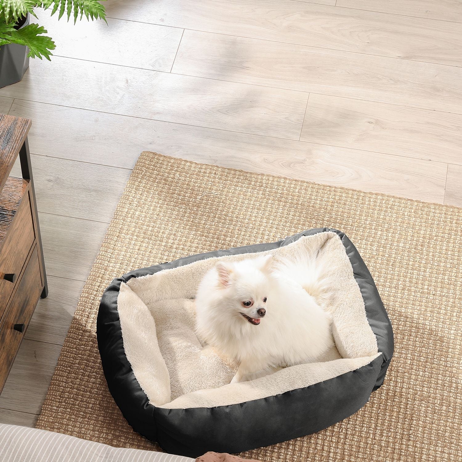 Hondenbed – Omkeerbaar kussen – Grijs