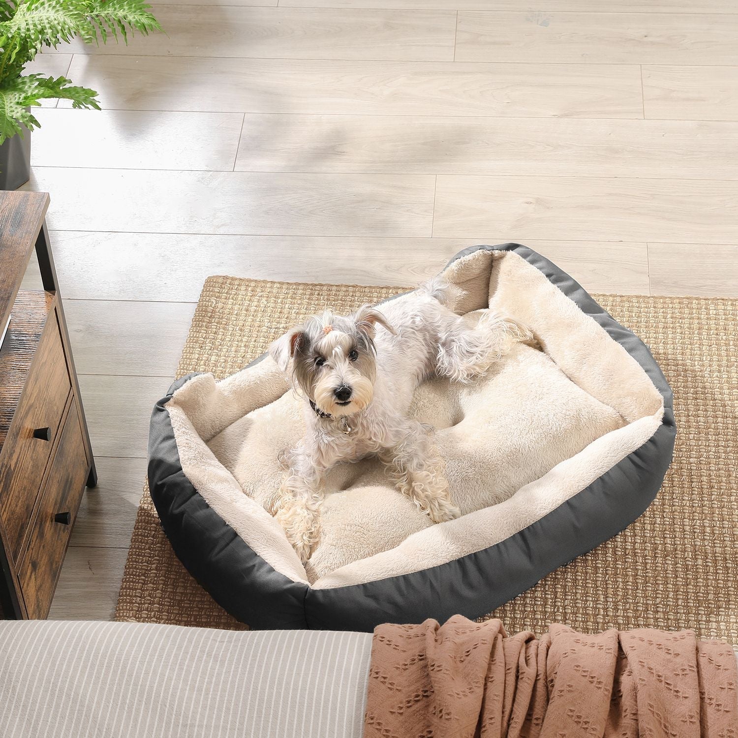 Hondenbed – Omkeerbaar kussen – Grijs