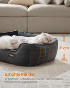 Hondenmand met afneembare en wasbare donkergrijze hoes