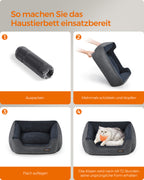 Hondenmand met afneembare en wasbare donkergrijze hoes