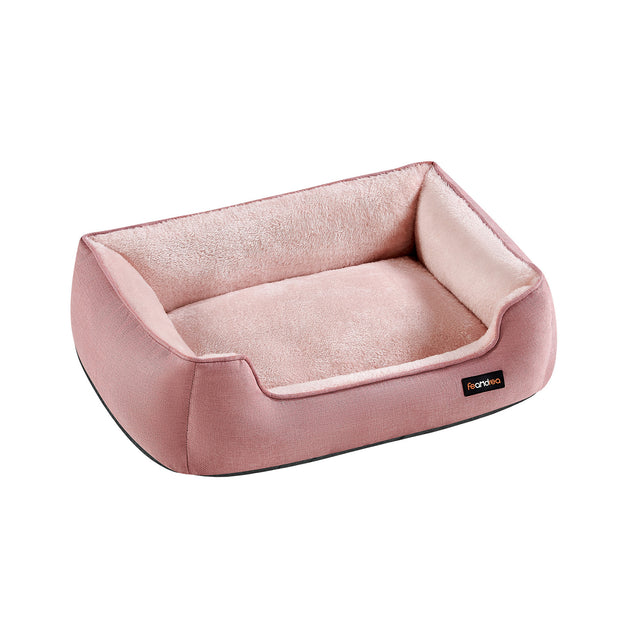 Hondenbed – Linnenlook – Voor kleine honden – Pastelroze