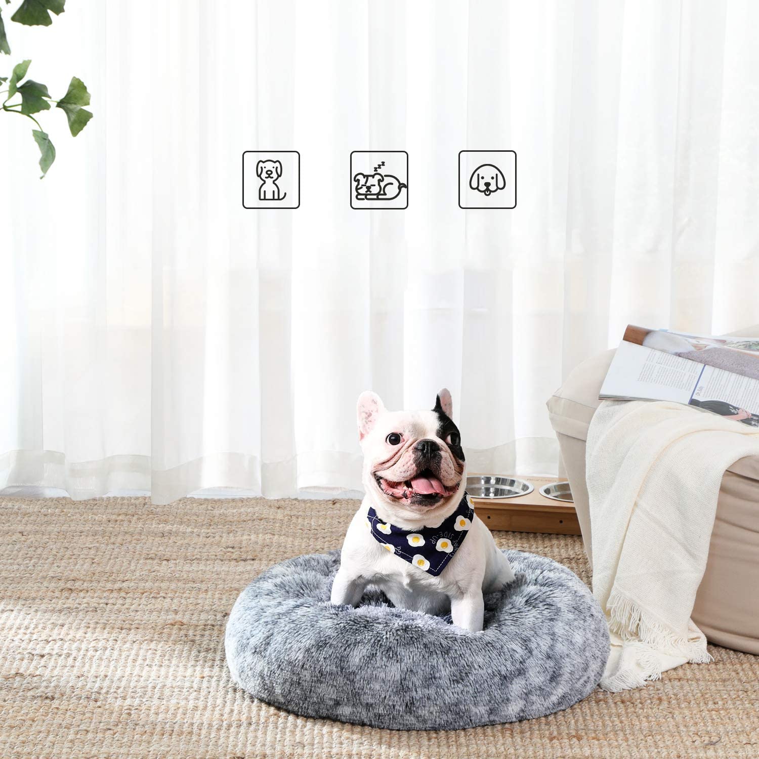 Hondenbed – Zacht en comfortabel – Grijs