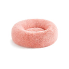 Hondenmand – pluizig lang pluche – roze