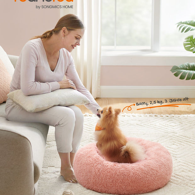 Hondenmand – pluizig en comfortabel – roze