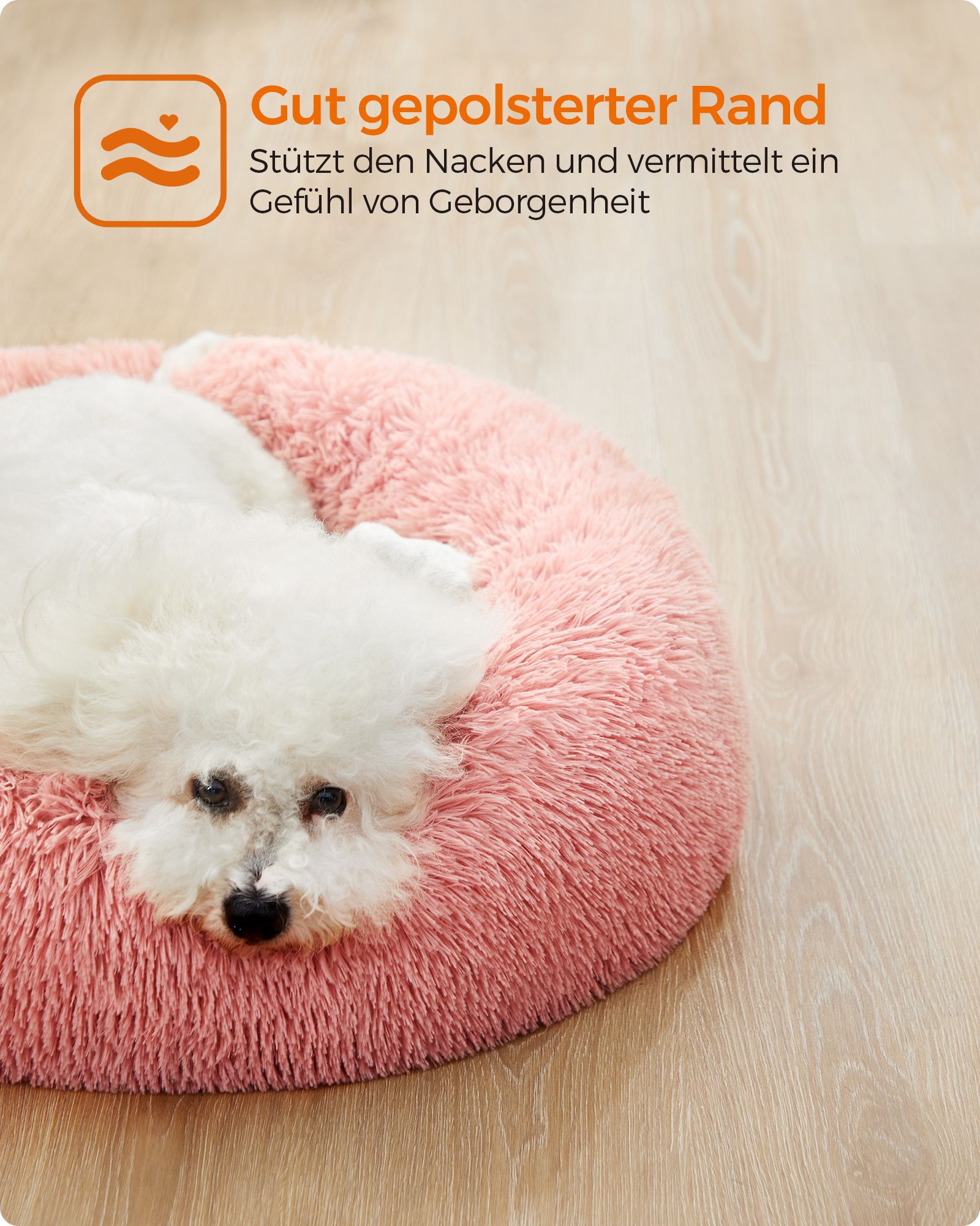 Kattenmand – wasbaar – lang pluche – roze