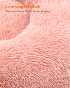 Kattenmand – wasbaar – lang pluche – roze