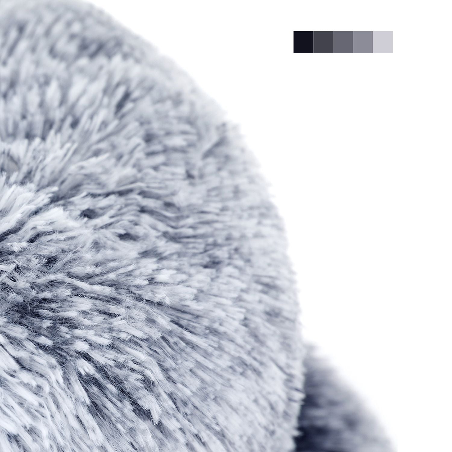 Hondenbed – zacht gevoerd – Ø 80 cm – grijs