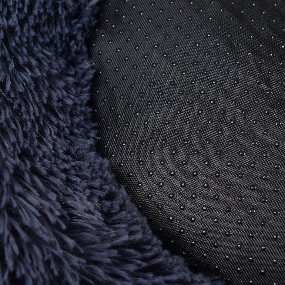 Hondenbed – zacht gevoerd – Ø 80 cm – grijs