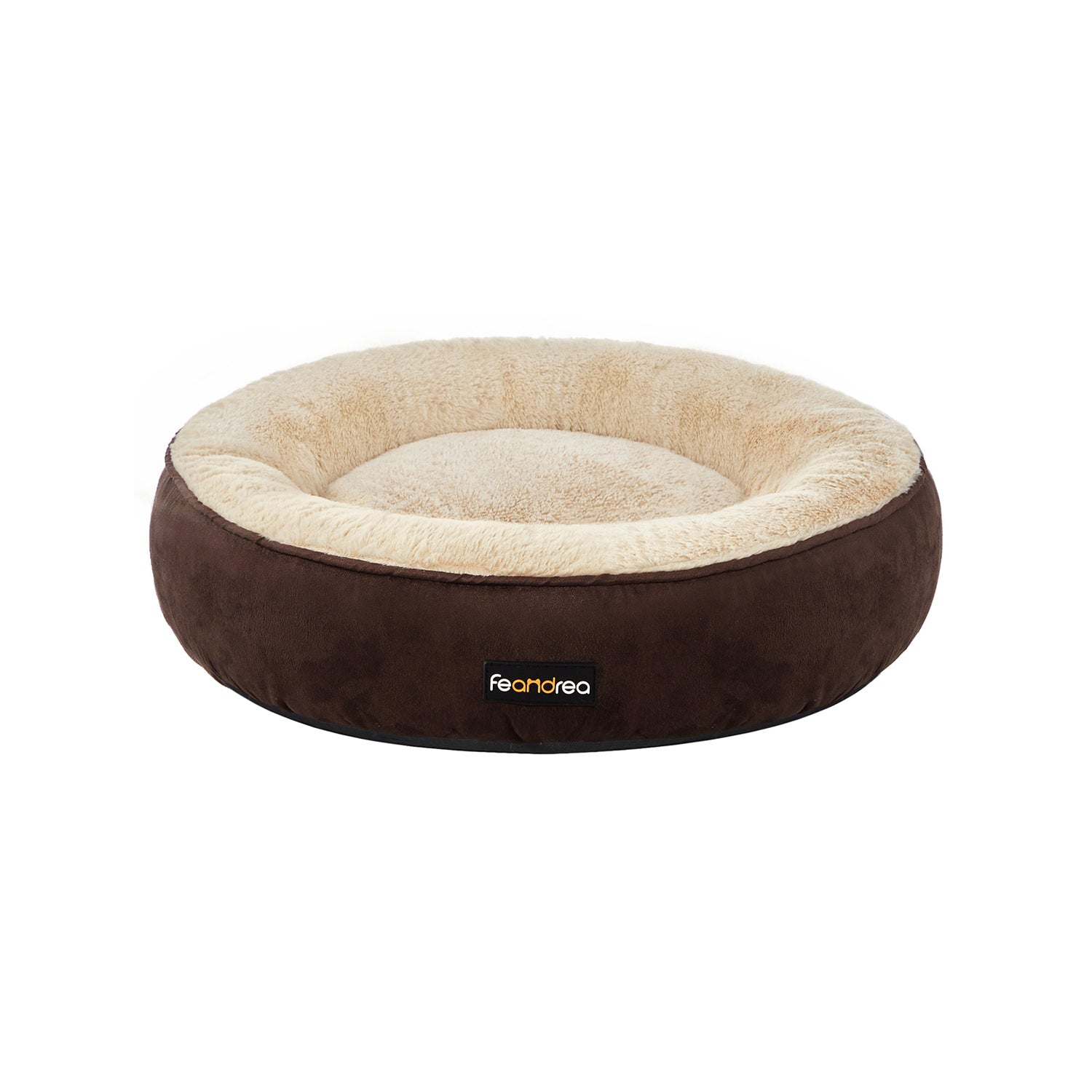 Hondenbed – donutvorm – Ø 60 cm – grijs en wit