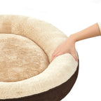 Hondenbed – donutvorm – Ø 60 cm – grijs en wit