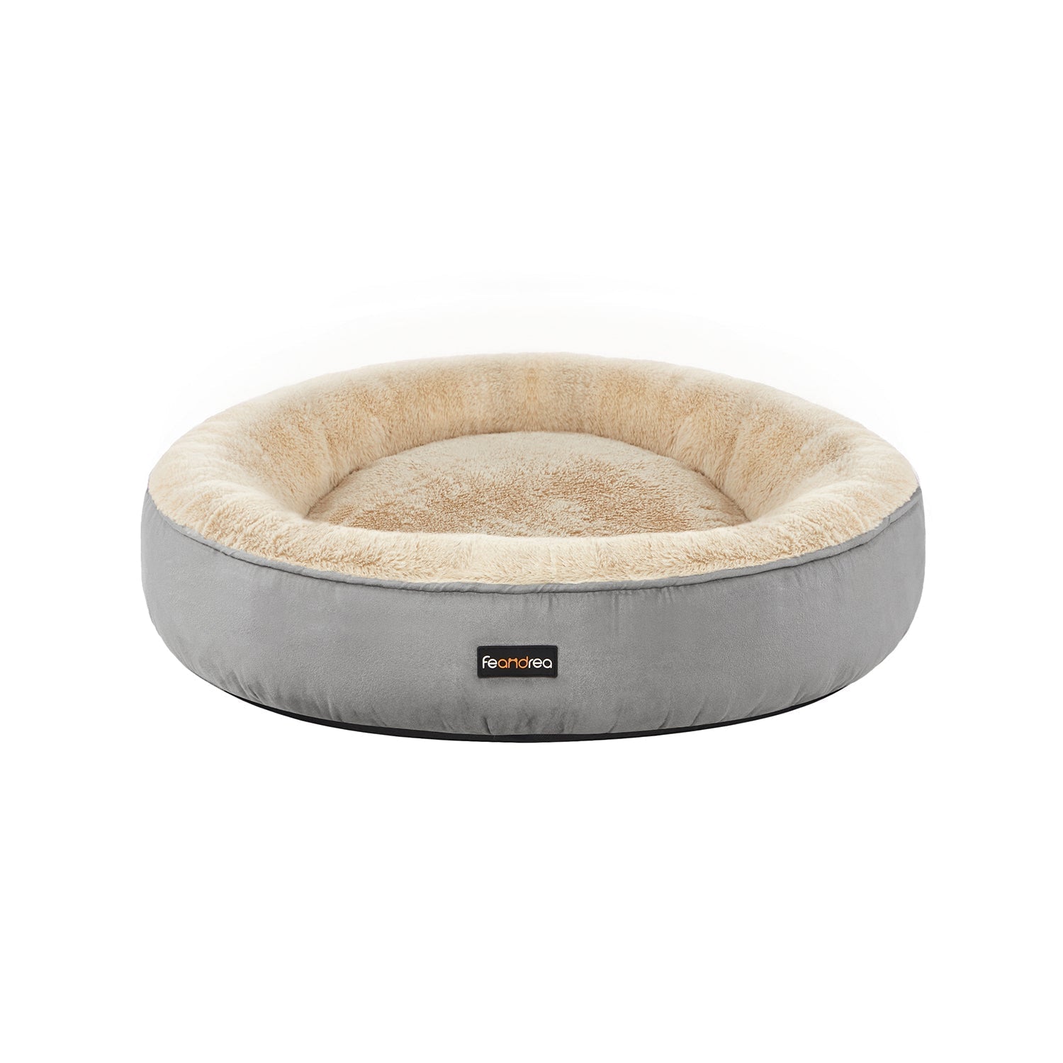 Kattenmand – donutvorm – Ø 70 cm – grijs en wit
