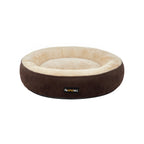 Kattenmand – donutvorm – Ø 70 cm – grijs en wit