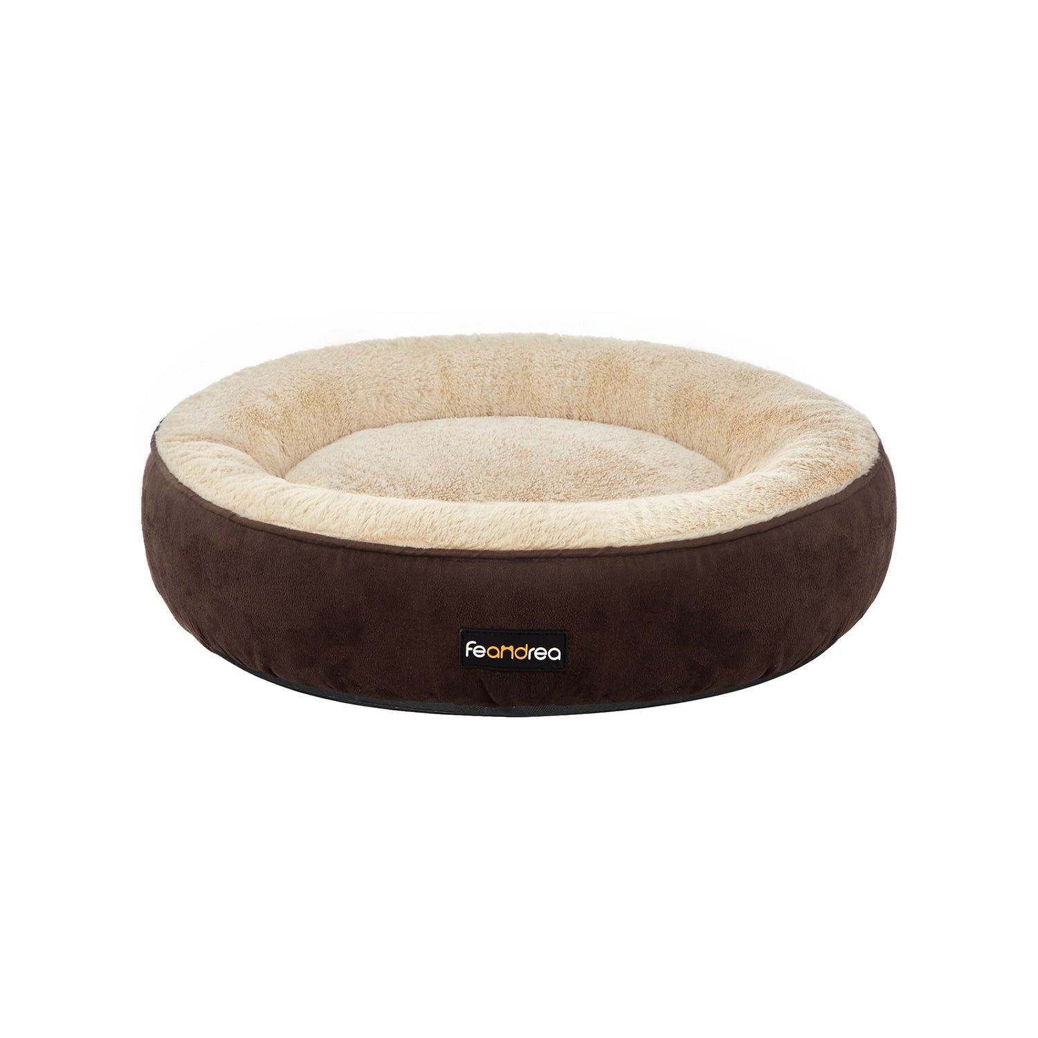 Kattenmand – donutvorm – Ø 70 cm – grijs en wit