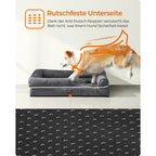 Orthopedisch hondenbed – Verhoogde randen – Donkergrijs
