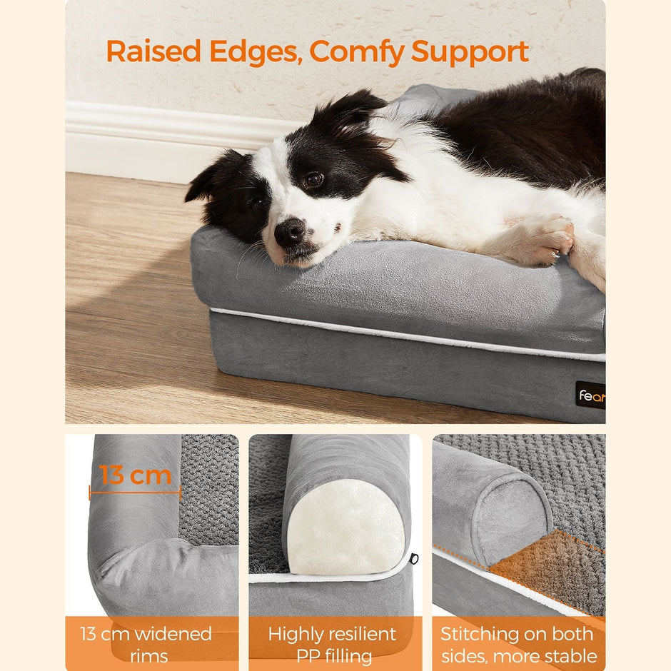 Orthopedische hondenmand – Zacht en comfortabel – Lichtgrijs