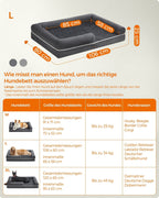 Orthopedisch hondenbed - Hondenmand - Met verhoogde rand - 106 x 80 x 25 cm - Zwart
