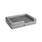 Orthopedisch hondenbed - Hondenmand - Met verhoogde rand - 106 x 80 x 25 cm - Zwart