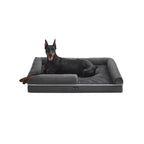 Hondenbed - Hondensofa - 120 x 85 x 25 cm - Afneembare en wasbare hoes - Grijs