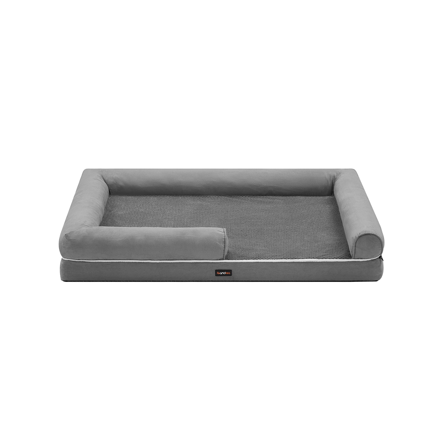 Orthopedisch hondenbed – zachte vulling – lichtgrijs