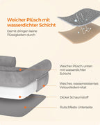 Orthopedisch hondenbed – zachte vulling – lichtgrijs
