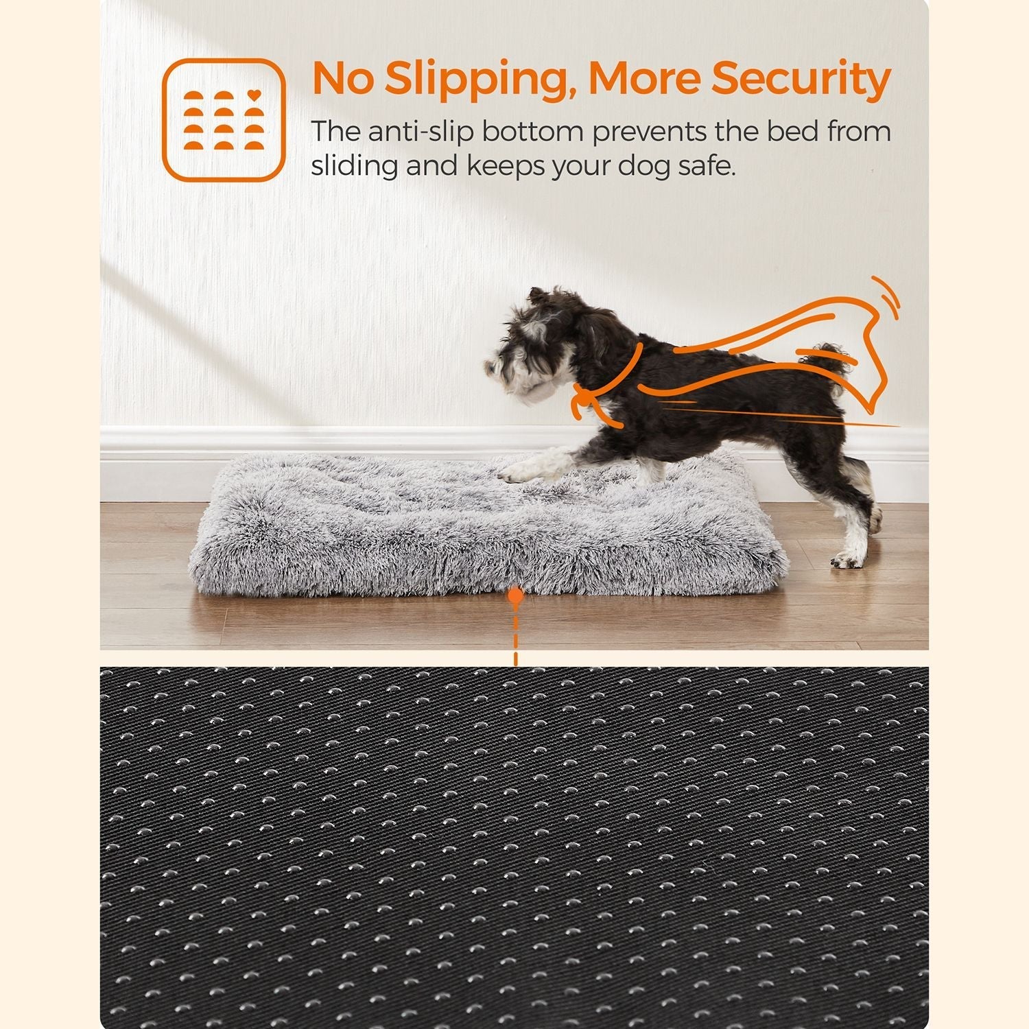 Hondenbed – Zacht en comfortabel – Lichtgrijs