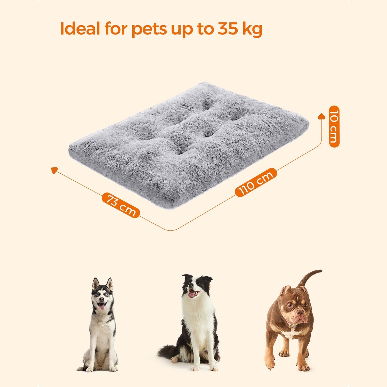 Hondenbed – Donzig kussen – Lichtgrijs
