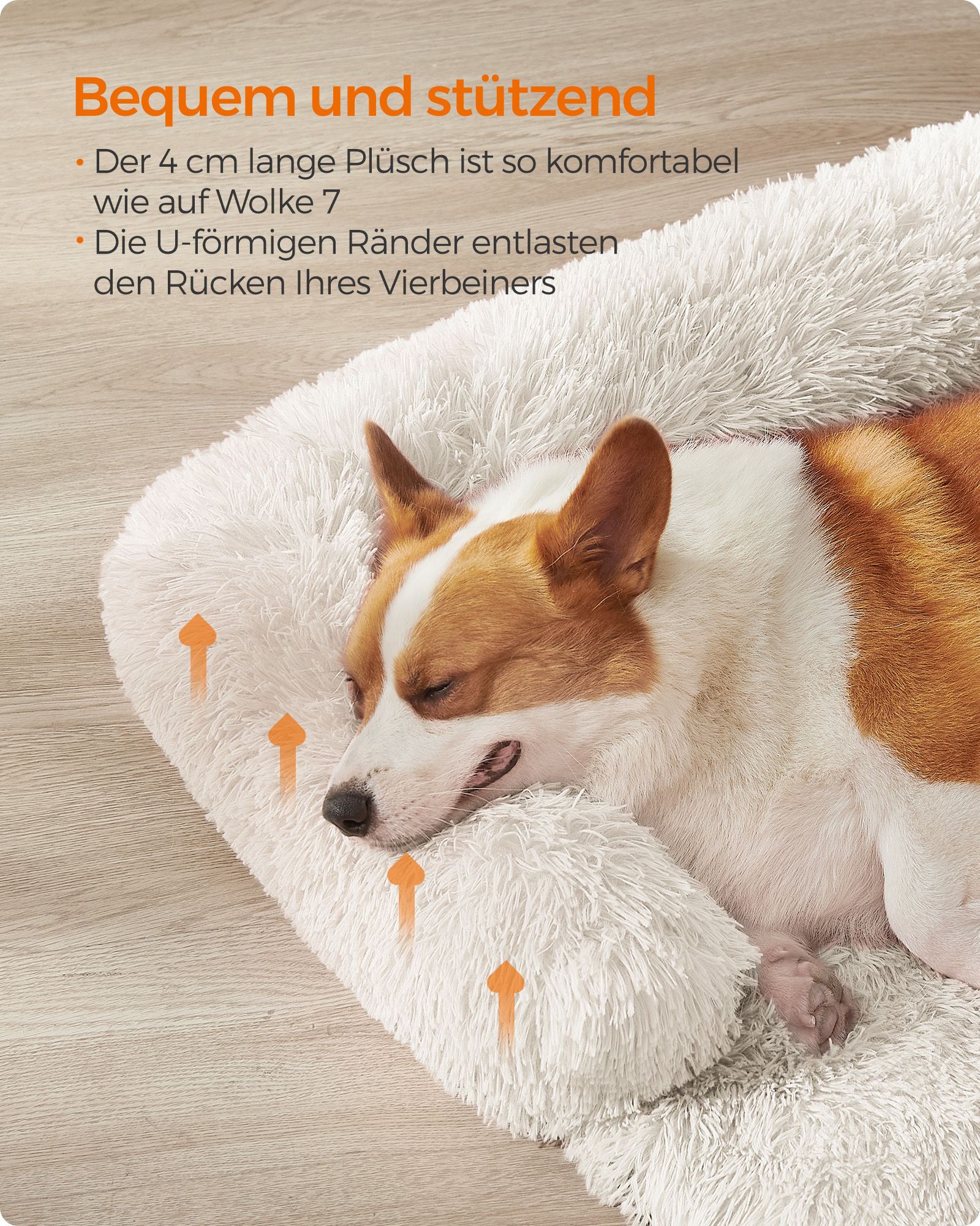 Hondenmand – warm en gezellig – wolkwit