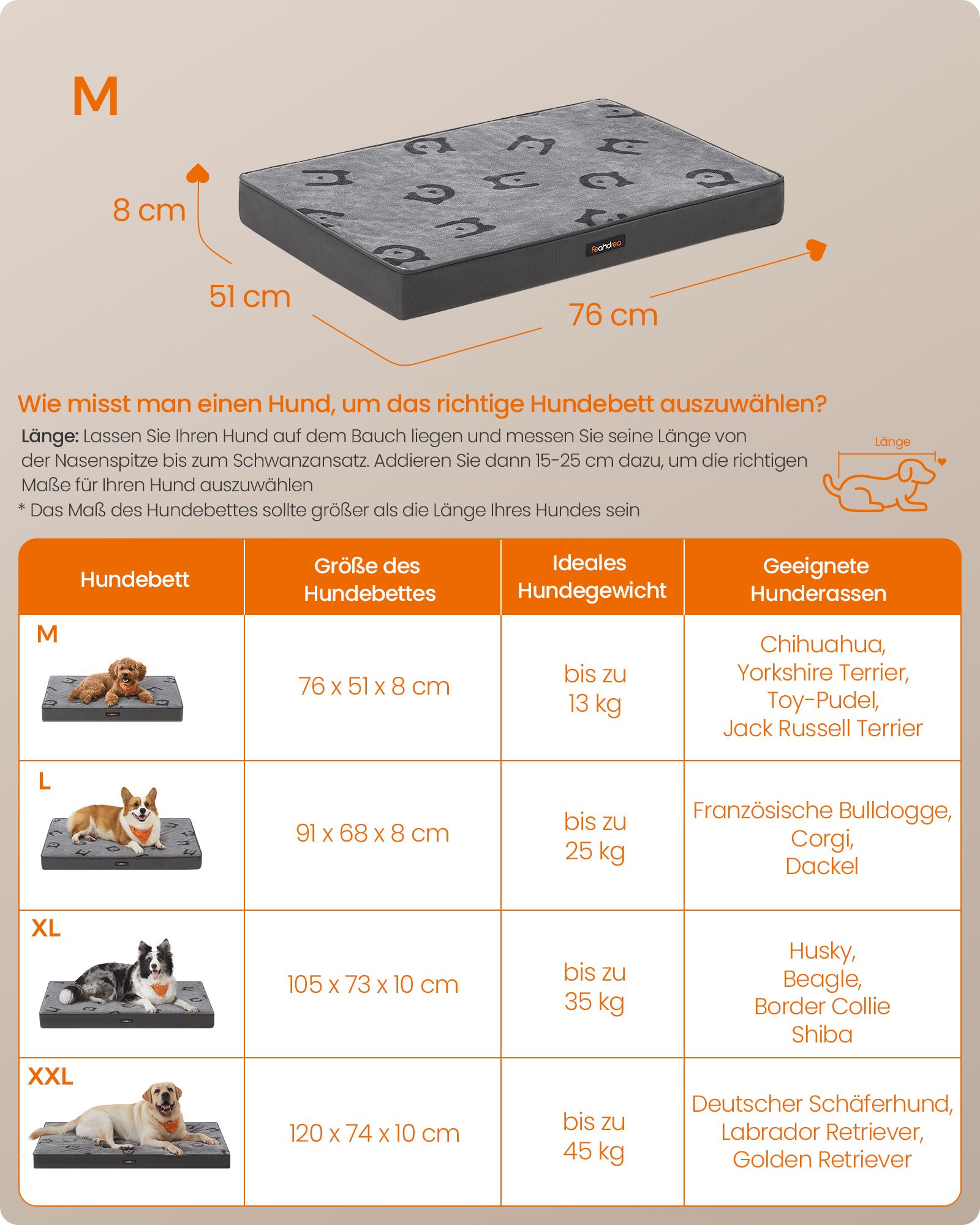 Orthopedisch Hondenbed – Comfortabel en stijlvol – Duifgrijs