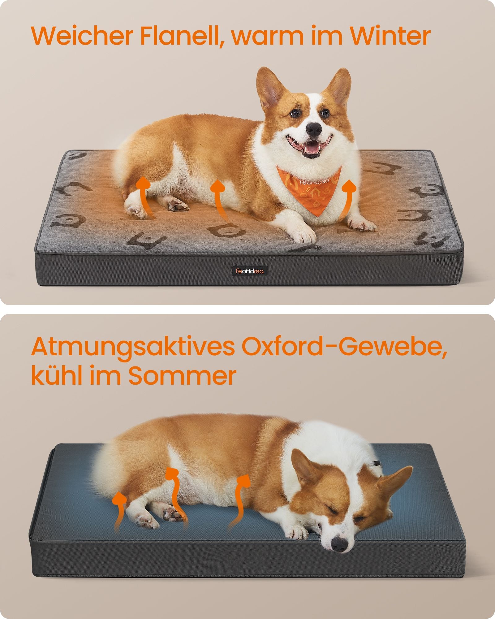 Orthopedisch Hondenbed – Comfortabel Flanel – Duifgrijs