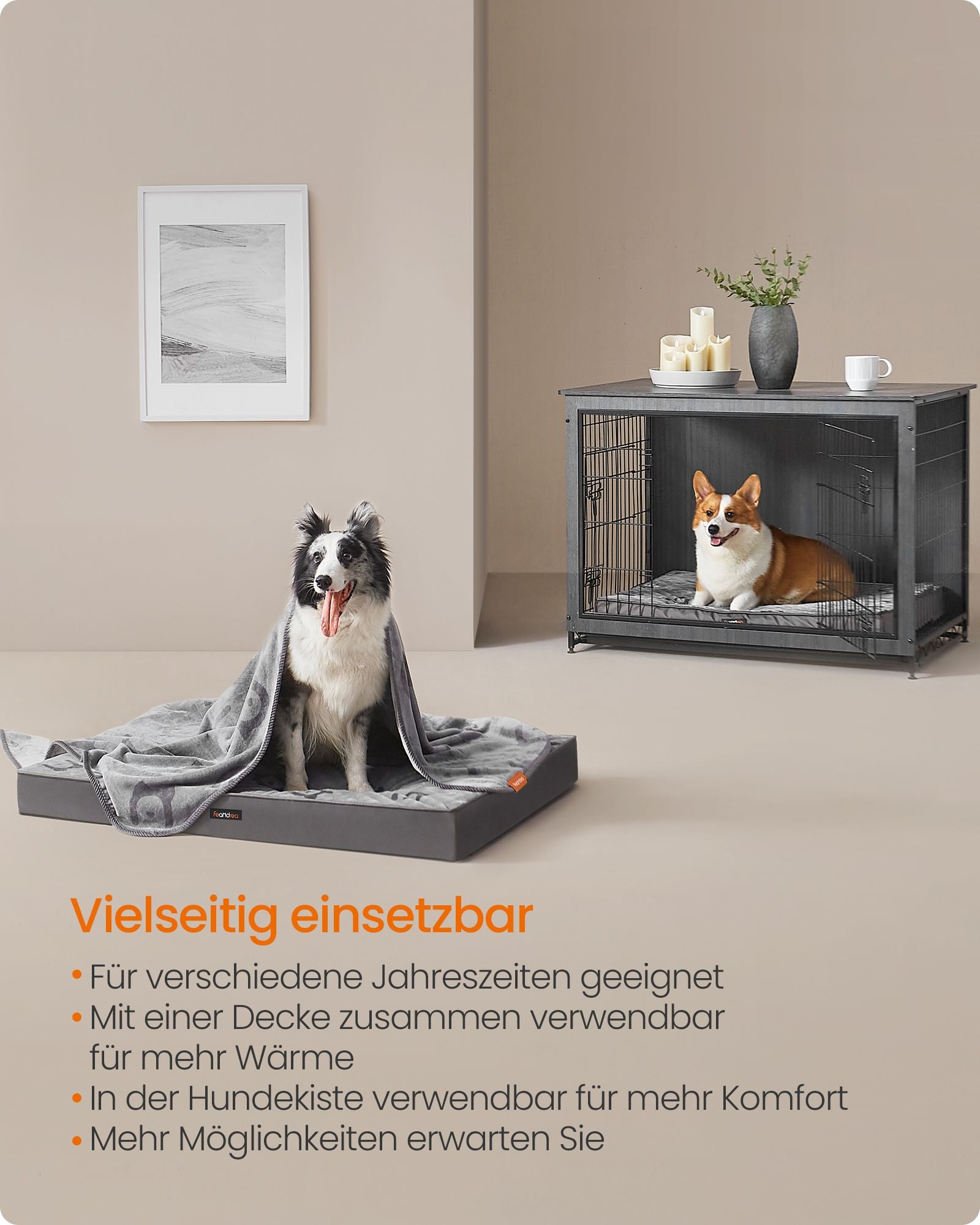 Orthopedisch Hondenbed – Comfortabel Flanel – Duifgrijs