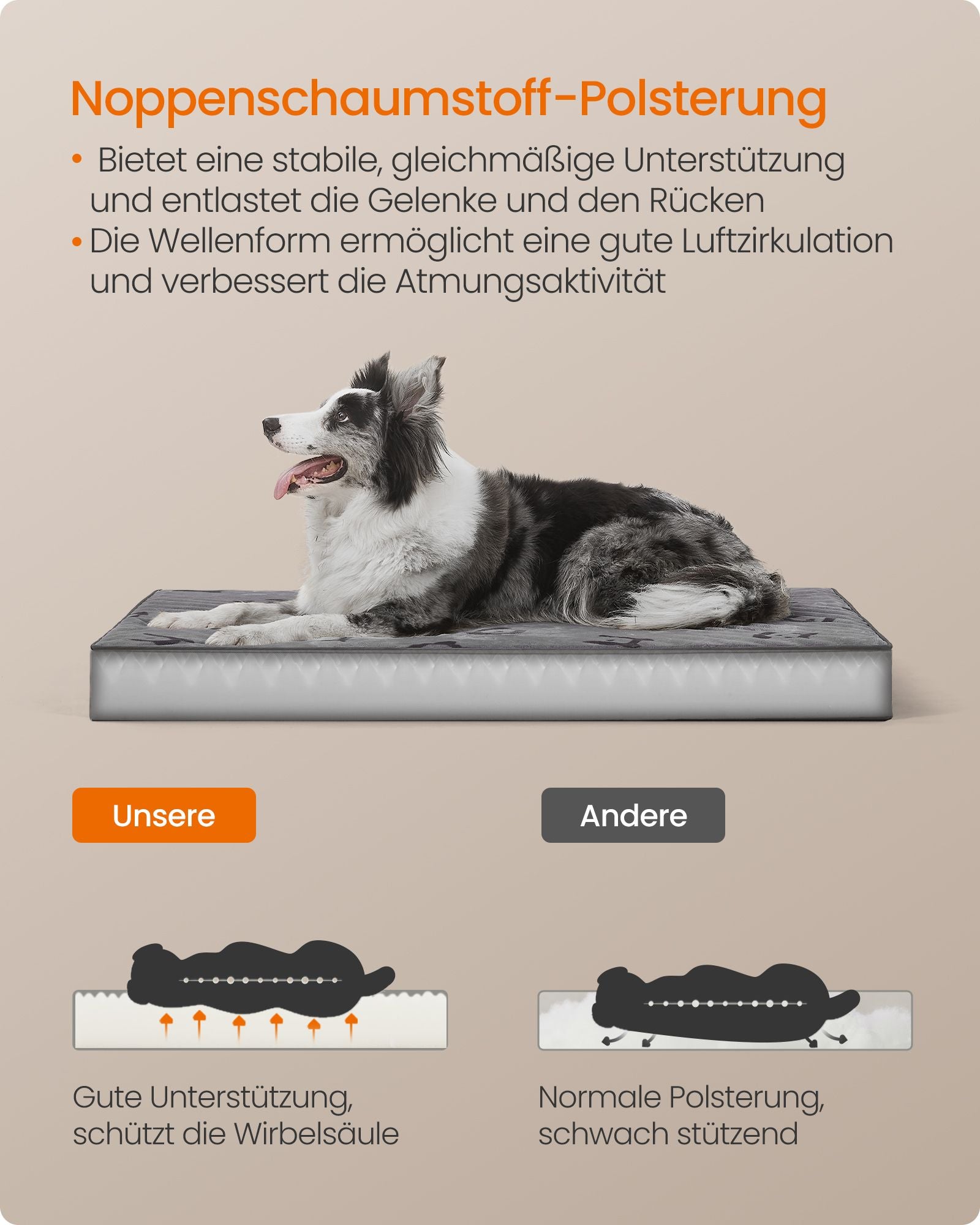 Orthopedisch Hondenbed – XL Comfort – Flanel – Duifgrijs