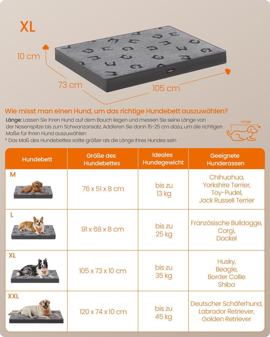 Orthopedisch Hondenbed – XL Comfort – Flanel – Duifgrijs